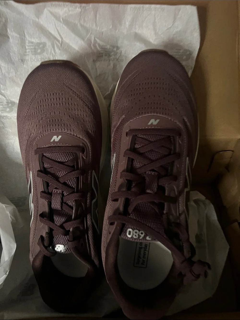 New Balance Red and White Shoe Box